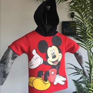 Micky mouse clothes boys sweater with hood size 4